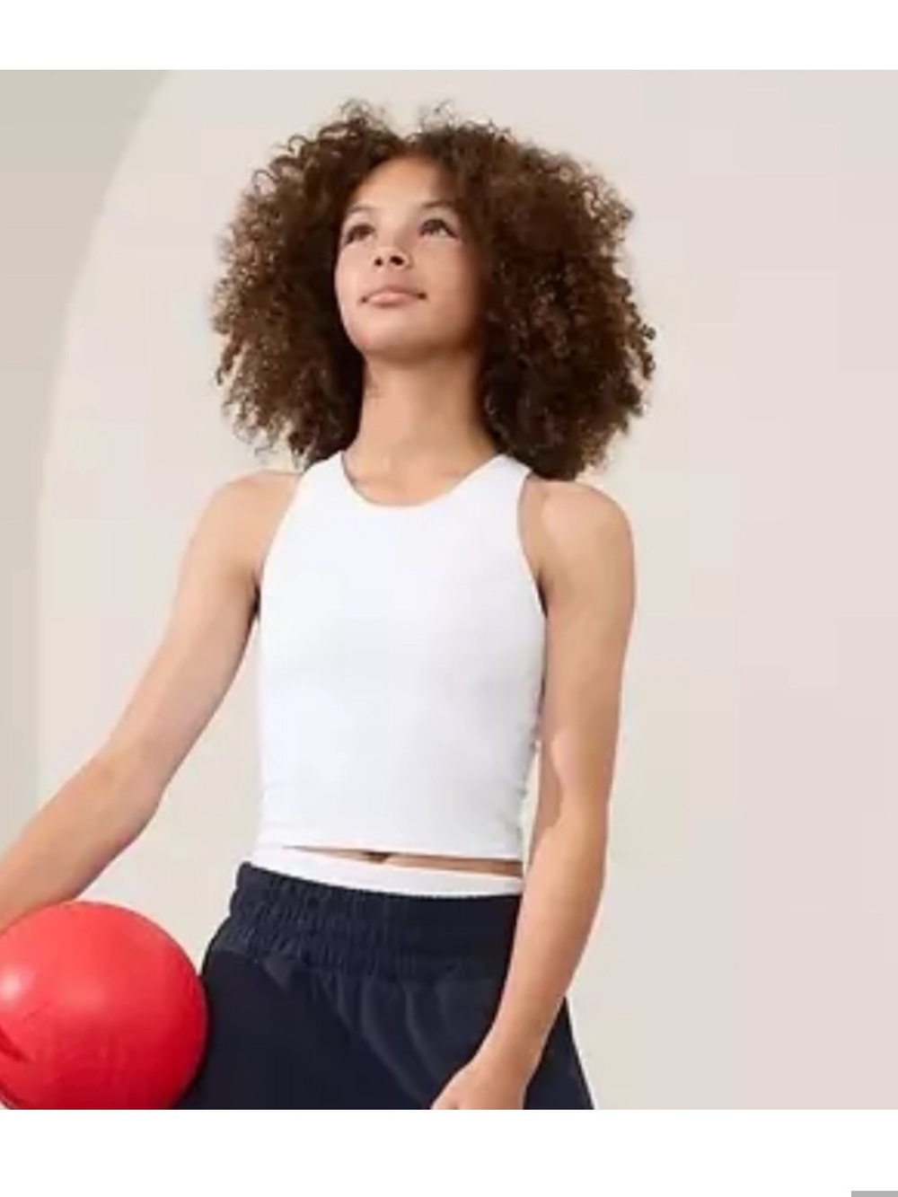 Kids White Athletic Tank